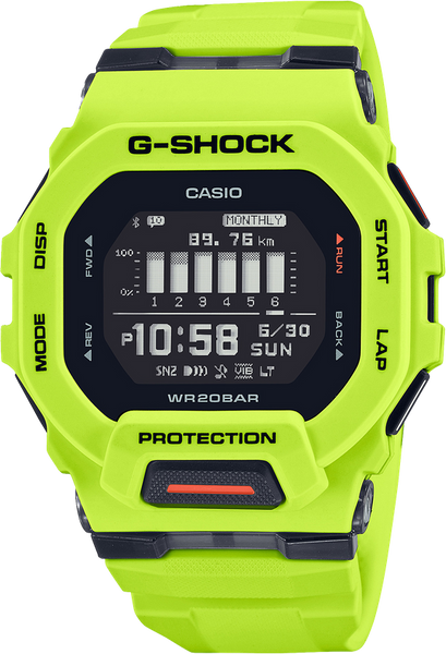 G-Shock GBD200-9 MOVE Stepcounter Bluetooth Square Yellow
