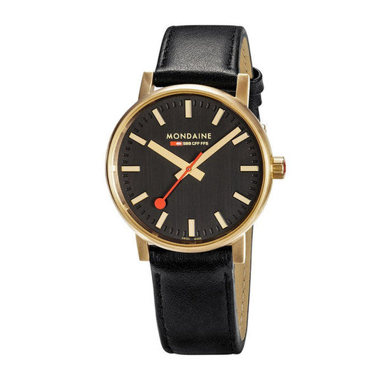 Mondaine MSE.40122.LB Official Swiss Railways EVO2 Gold Large Case Watch