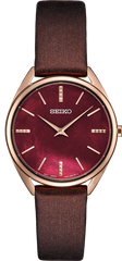Seiko Essentials SWR082 Burgandy Bordeaux Mother of Pearl Quartz