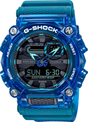 G-Shock GA900SKL-2A Heavy Duty Vibrant Surge Transparent Blue