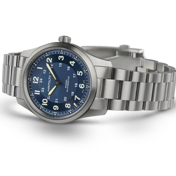 Hamilton H70205140 Khaki Field Titanium Auto 38mm Blue – Arizona