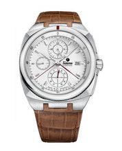Tutima 6420-04 Saxon One Chronograph White Dial Brown Leather