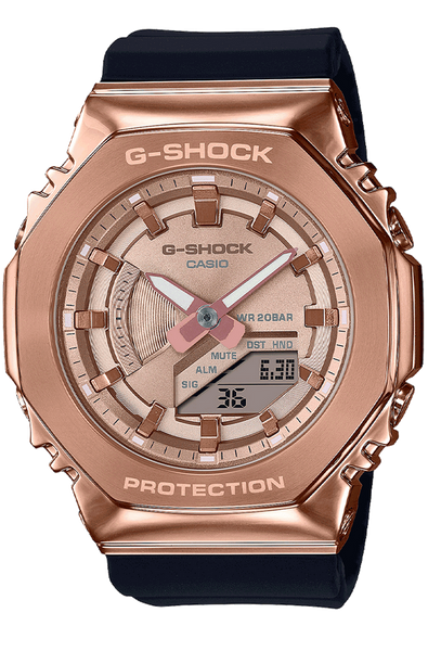 G-Shock GMS2100PG-1A4 Mid-Size Metal Octo Casioak Rose Gold