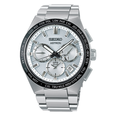 Seiko Astron SSH117 Sunburst Solar GPS Titanium Dual Time