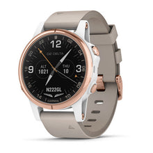 Garmin D2 Delta S Aviator Watch with Beige Leather Band