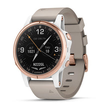 Garmin D2 Delta S Aviator Watch with Beige Leather Band