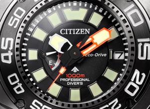 Citizen Rofessional diver Black Super Titanium  BN7020-17E