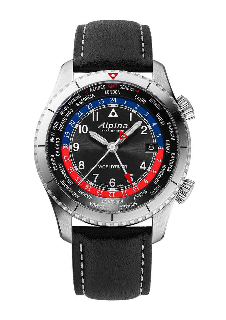 Alpina AL 255BRB4S26 Startimer Pilot Quartz Worldtimer Black