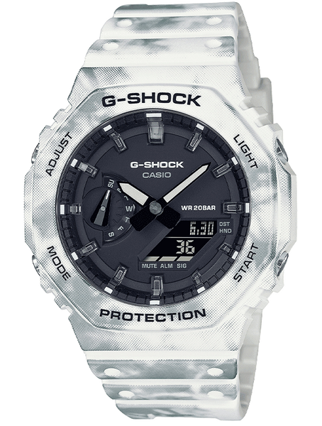 G-Shock GAE2100GC-7A Snow Camouflage Casioak Replaceable Bezel and Strap
