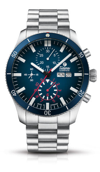 Tutima 6406-02 Grand Flieger Airport Automatic Chronograph Blue