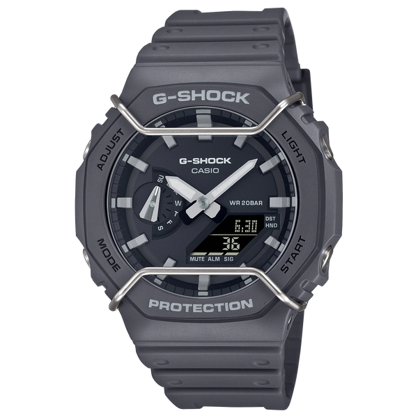 G-Shock GA2100PTS-8A Tone-on-Tone Wire Face Casioak Black