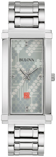 Bulova 96L286 Frank Lloyd Wright Pattern #106 Tank