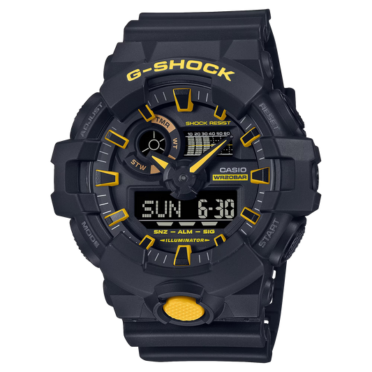G-Shock GA700CY-1A Analog-Digital Rugged Black Yellow