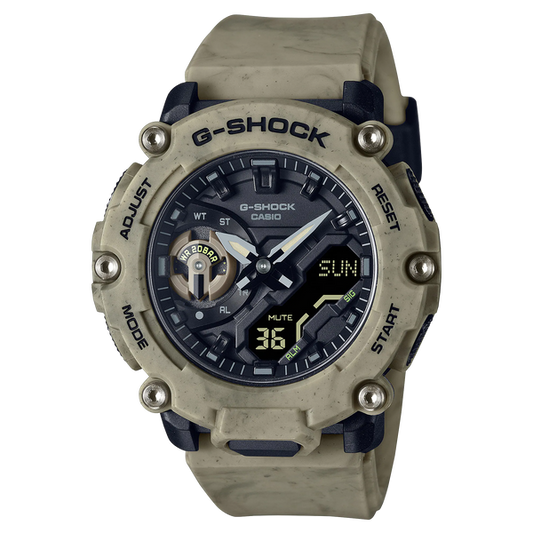 G-Shock GA2200SL-5A Carbon Core Sandy Desert Lands Green