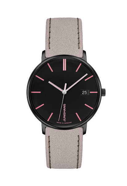 Junghans 47/4256.00 FORM Damen Pink Accent Black Dial Quartz