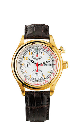 Ball CM1032D-GO-L1J-WH Trainmaster Doctor's Chronograph