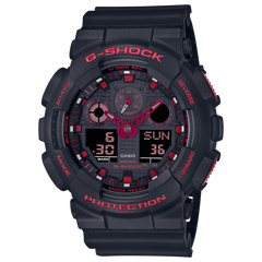 G-Shock GA100BNR-1A Ignite Red Line Analog-Digital Bluetooth Red