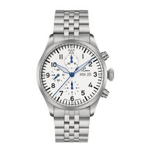 Laco 862153.MB Kiel 2 Weiss Chronograph White Dial Metal Band