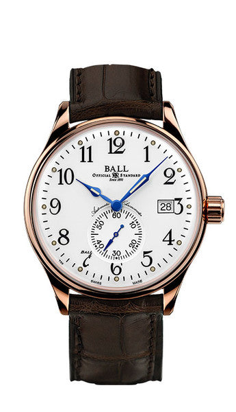 Ball NM3888D-PG-LCJ-WH Trainmaster 18k Rose Gold Standard Time