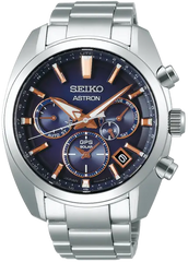 Seiko Astron SSH049 GPS Solar Blue Dial Bronze Indices