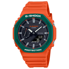 G-Shock GA2110SC-4A Two-Tone Skater Flavor Casioak Orange Green