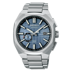 Seiko Astron SSJ013 Blue Grid GPS Solar Titanium