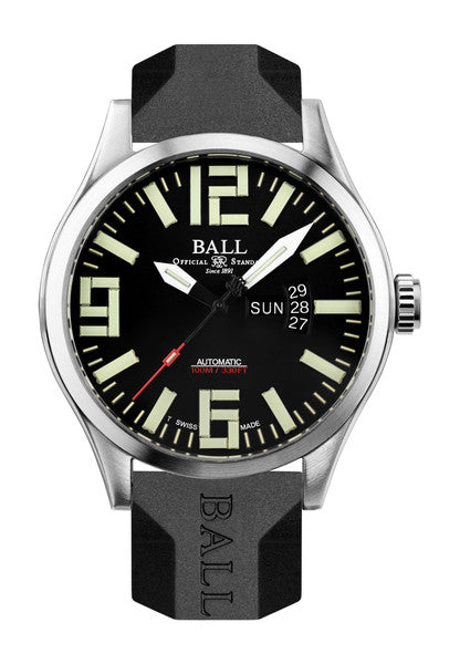 Ball NM1080C-P14A-BK Engineer Master II Aviator Rubber Strap