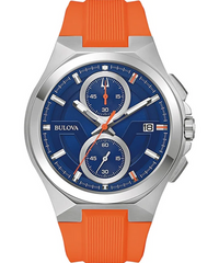 Bulova 96B407 Marc Anthony Maquina Limited Edition Blue Orange