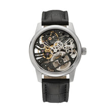 Claude Meylan 6044 Lac Mechanical Skeleton Black Movement Stainless