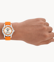 Zodiac ZO9591 Super Sea Wolf Ceramic Compression Rubber Strap Orange