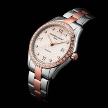 Frederique Constant FC-303LGD3BD2B Ladies Automatic Double Heart Beat Stainless Steel Bracelet  Rose Gold Light Grey Dial