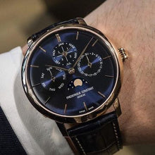 Frederique Constant FC-775N4S4 Slimline Perpetual Calendar Manufacture Rose Gold Blue Dial