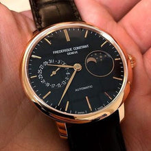Frederique Constant FC-775N4S4 Slimline Perpetual Calendar Manufacture Rose Gold Blue Dial