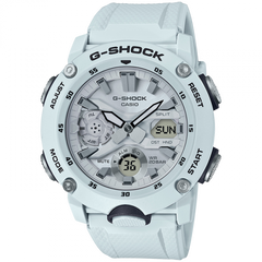 Casio G-Shock GA-2000S-7A White Front Button Watch