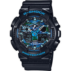 Casio G-Shock Ana-Digital XL Black & Blue Camo Dial