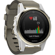 Garmin fenix 5S Sapphire Edition Multi-Sport Training GPS Watch (Champagne, Gray Suede Band)