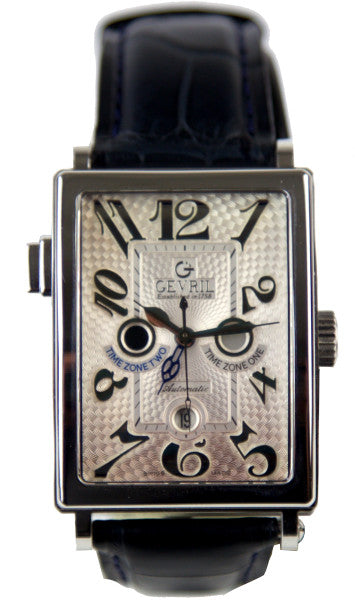 Gevril Avenue of America Dual Time White Gold 5850
