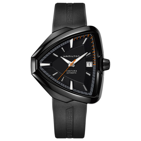 Hamilton Ventura Elvis 80th Auto Black Dial Rubber Strap H24585331