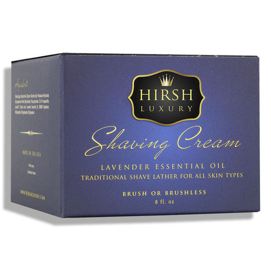 Hirsh Luxury Shaving Cream - Lavender Essential Oil - 8 oz.