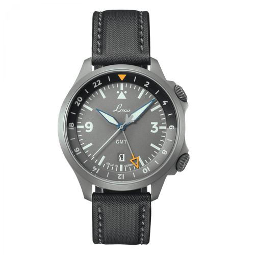 Laco Pilot Watches Special Models FRANKFURT GMT GRAU 862121
