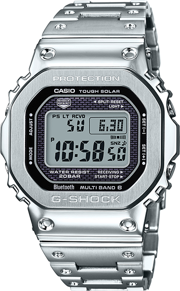G-Shock GMWB5000D-1 Stainless Full Metal 5000 Series Silver Square